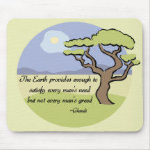 Citation de la terre de Gandhi Tapis De Souris