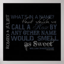 Citation de nom de Romeo et de Juliet Poster