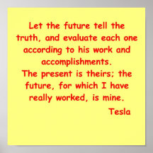 citation de tesla de nikola poster