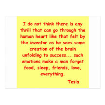 citation de tesla de nikola cartes postales