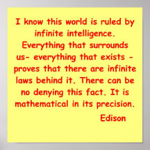 Citation de Thomas Edison Posters