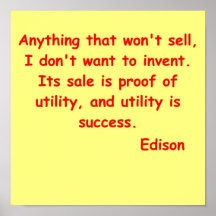 Citation de Thomas Edison Posters