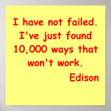 Citation de Thomas Edison Poster