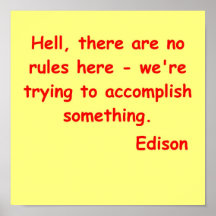 Citation de Thomas Edison Posters