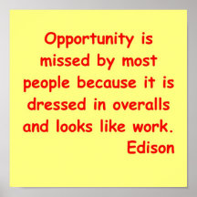 Citation de Thomas Edison Posters