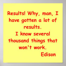 Citation de Thomas Edison Posters