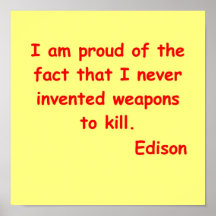 Citation de Thomas Edison Posters