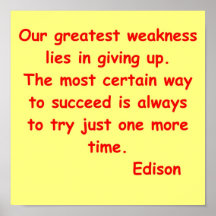 Citation de Thomas Edison Affiches