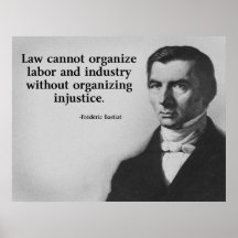 Citation de travail de Bastiat Affiche