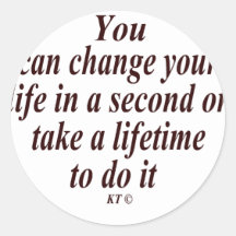 Citation pour le vie-changement adhésif rond