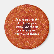 Citation rêveuse de motivation de Henry David Thor Aimant Pour Réfrigérateur