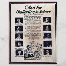 Cited For Gallantry In Action Personalized Flyer