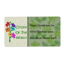 Citizen Of The World Personalized Shipping Labels