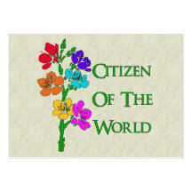 Citoyen du monde modèle de carte de visite