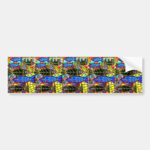 Citrine Coral Fish Bumper Sticker