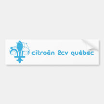 Citroen 2cv Quebec autocollant Autocollant Pour Voiture