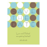 Citron Dots Save the Date Postcard (Customizable)