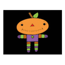 Citrouille mignon de kawaii carte postale