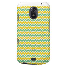 Citrus and Lime Chevron Yellow Green Zigzags Galaxy Nexus Cases