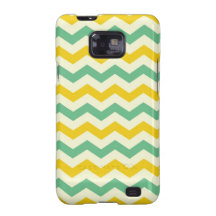 Citrus and Lime Chevron Zigzags Yellow Green Samsung Galaxy SII Covers