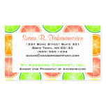 Citrus Fruit Print - Lemon Lime Orange Grapefruit Business Card Templates