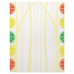 Citrus Fruit Slices on Bamboo Letterhead