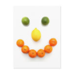 Citrus Fruit Smiley Smile Postcard