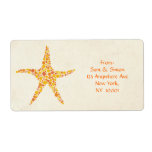 Citrus Orange Starfish Return Address Label