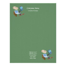 Citrus Peel Blue Stationery Custom Letterhead