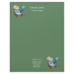 Citrus Peel Blue Stationery Custom Letterhead