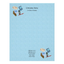 Citrus Peel Blue Stationery Letterhead