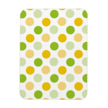 Citrus Polka Dots Rectangle Magnet