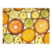 citrus slice postcard