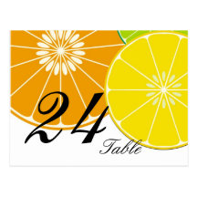Citrus Table number Postcard