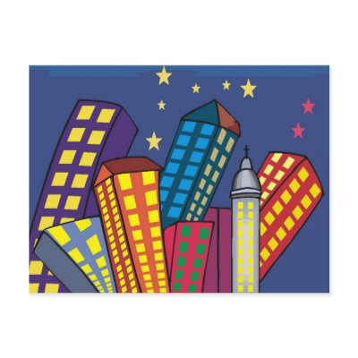 City Abstract Postcard by forbes1954