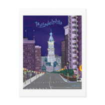 City Alight postcard