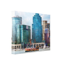 City - Baltimore MD - Harbour east Gallery Wrap Canvas
