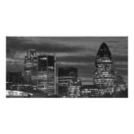 City Buildings in black and white photo cards
