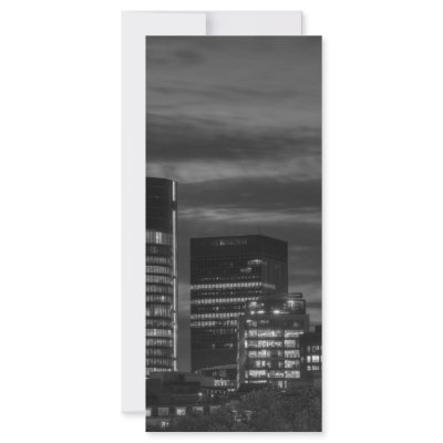 City Buildings in black and white Rack Card by holtphoto