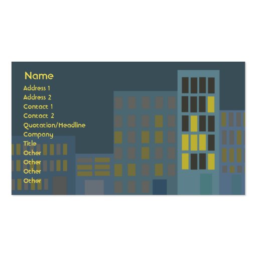 City - Business Business Card Template