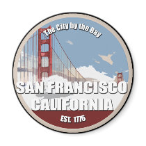 City by the bay, San Francisco California Refrigerator Magnet