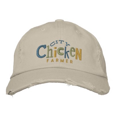 City Chicken Farmer Embroidery Hat Embroidered Hat by cdandc
