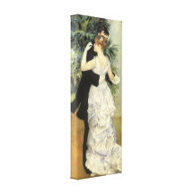 City Dance by Renoir, Vintage Impressionism Art Stretched Canvas Print