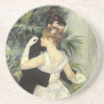 City Dance by Renoir, Vintage Impressionism Art Drink Coaster