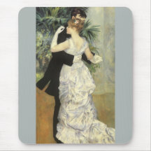 City Dance by Renoir, Vintage Impressionism Art Mousepads