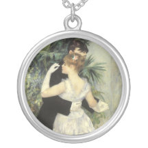 City Dance by Renoir, Vintage Impressionism Art Custom Necklace