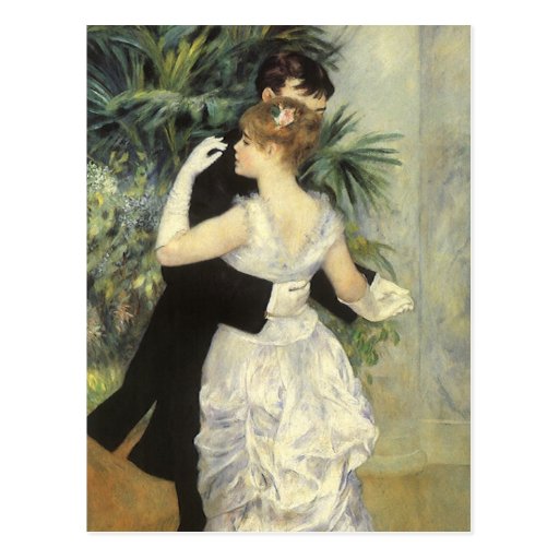 City Dance by Renoir, Vintage Impressionism Art Postcards