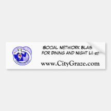 City Graze Blue Bumper Stickers