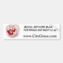 City Graze Red Bumper Stickers