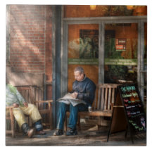 City - Greenwich Village - The path cafe Ceramic Tile